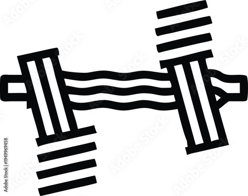 Abstract Barbell Weight for Dynamic Strength Training and Fitness Enhancement Workouts