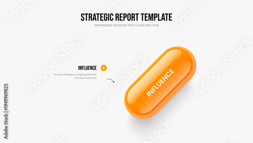 Project Analysis One Option Diagram Frame Design. Financial Review Slideshow Template Vector Illustration. Business Innovation 1 Element Infographic Presentation Layout.
