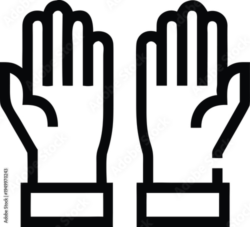 An inviting gesture portrayed by a pair of open human hands with palms facing upwards