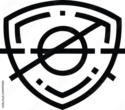 Anti target shield icon indicating protection against aiming or avoiding detection