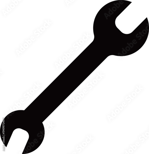 シンプルなスパナのイラスト