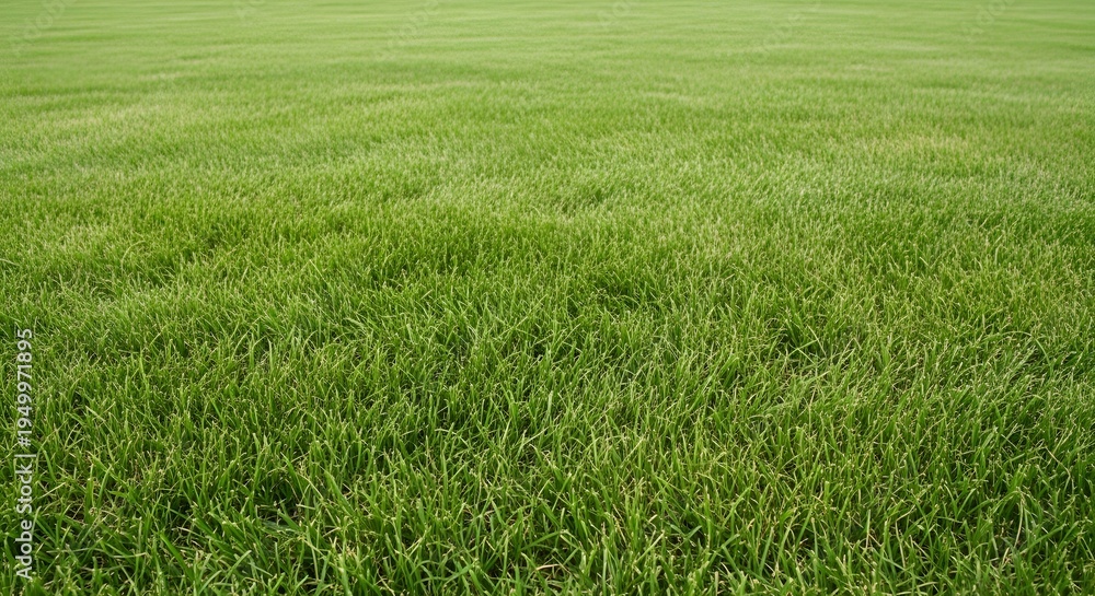 Fototapeta premium A vast expanse of lush green grass stretching out towards the horizon under a clear sky