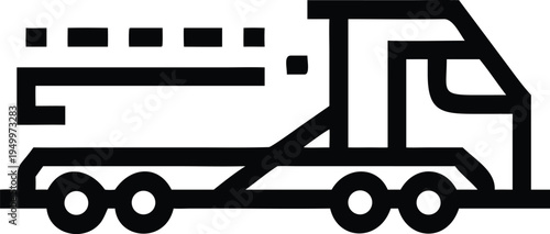 Commercial truck transporting a specialized container for efficient logistics operations