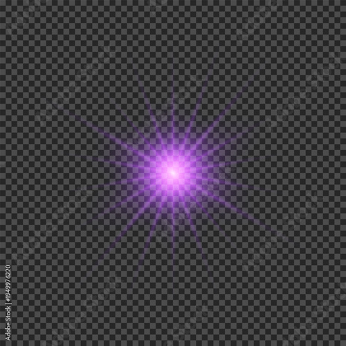 Light effect of purple lens flares
