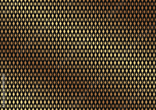 Luxury geometric abstract background with golden rhombuses mosaic. Premium seamless pattern.