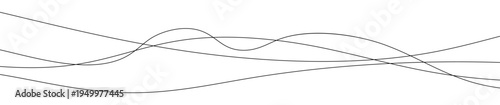 Thin curved wavy lines