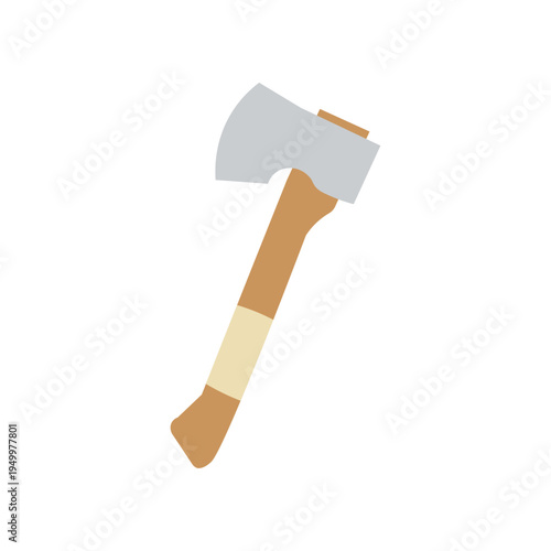 Isolated illustration of a hammer tool with a yellow handle for craftsman equipment icon.
