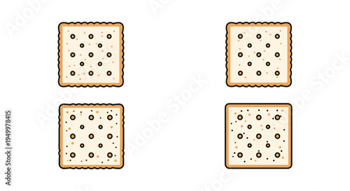 Saltine Crackers Line art creative artistic abstract style vector