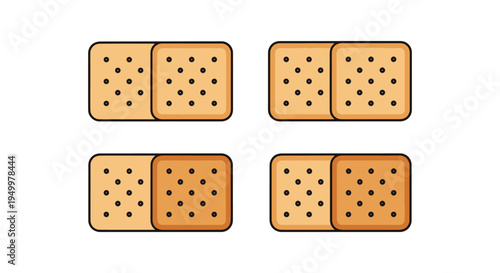 Saltine Crackers Line art modern abstract color vector design