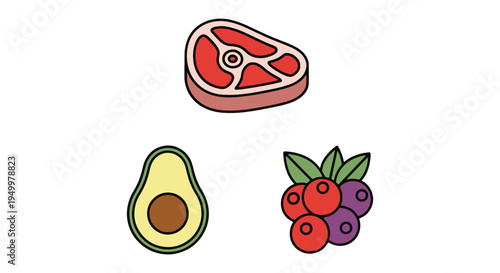 Paleo Food Line art vector creative minimal abstract