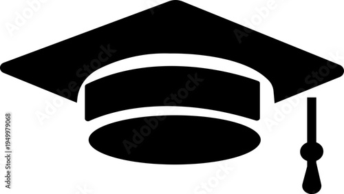 Graduation hat cap icons set. Academic cap. Graduation student black cap and diploma - stock vector. isolated on transparent background