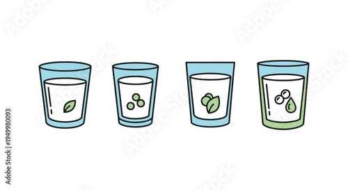 Soy Milk Glass Line art vector creative contemporary abstract illustration