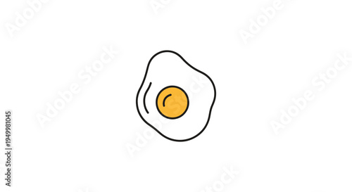 Scrambled Egg Line art vector creative contemporary abstract style illustration