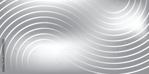 Light gray background with layered circular ripple lines, elegant concentric ring pattern creating subtle geometric texture.