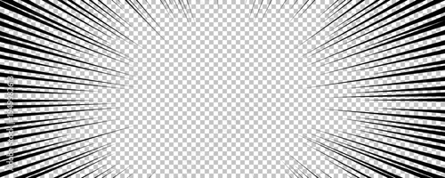 Black comic book transparent background