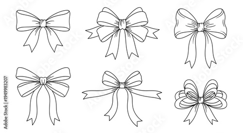 Collection of Various Ribbon Bows.