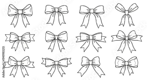 Collection of Various Ribbon Bows.