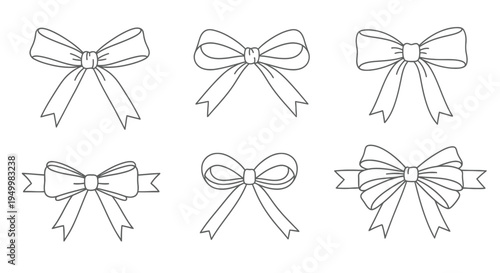 Collection of Various Ribbon Bows.