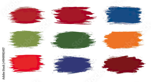 Colorful Brush Strokes of Paint.