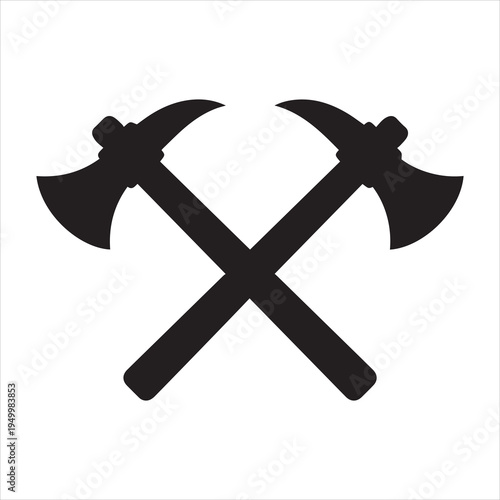 Retro labour emblem crossed axes