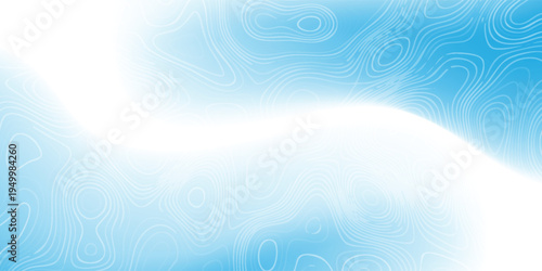 Cool blue gradient canvas with elegant white terrain isolines forming organic map-like structures.