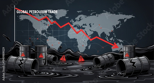 Global Petroleum Trade Decline - Oil Spills and Economic Downturn.