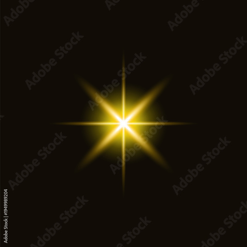 Glowing starburst on black vector