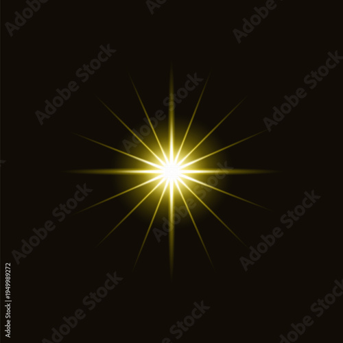 Glowing starburst on black vector