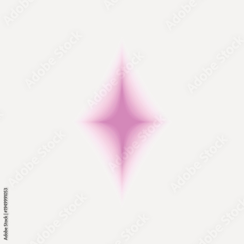 Pink glowing star shape vector