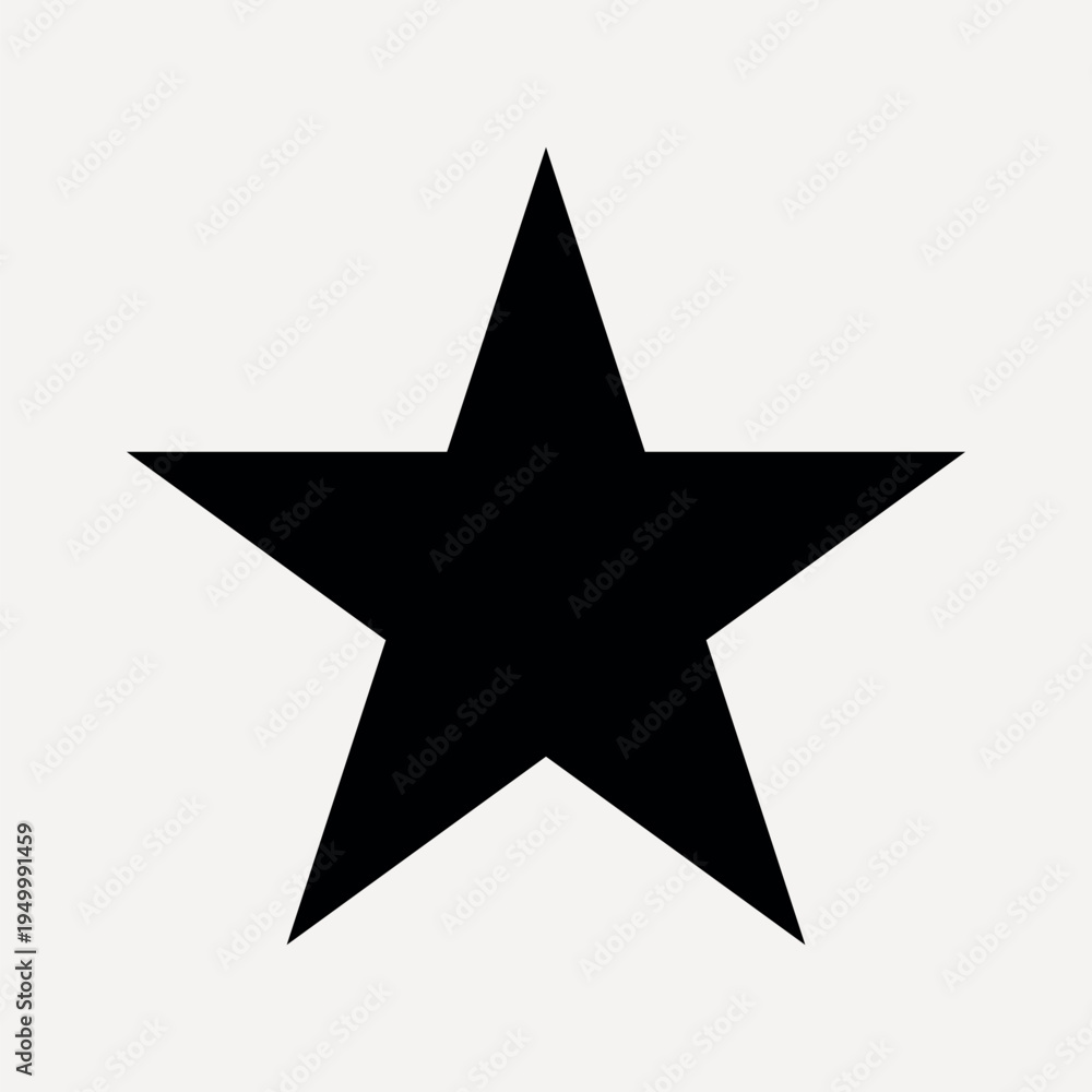Fototapeta premium Black star on white background element vector