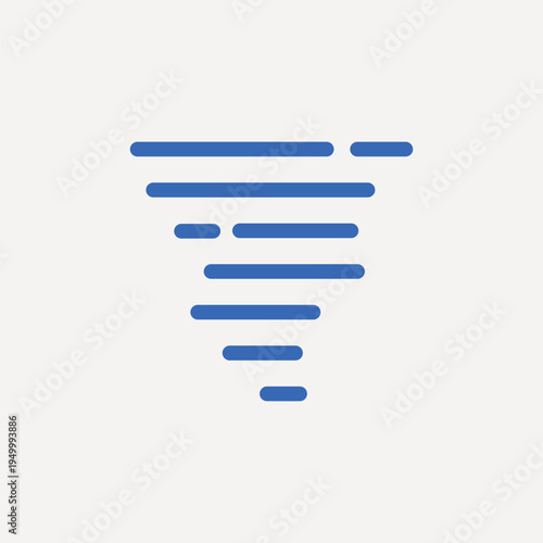 Abstract blue tornado logo design, weather icon vector