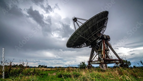 Radio Telescope Under Dramatic Sky - Exploring the Cosmos.
