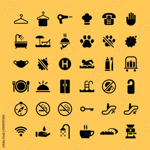 Collection of diverse icons including technology, transportation, and communication. Black and white icons, simple and versatile design for various uses. User interface icon vector set.