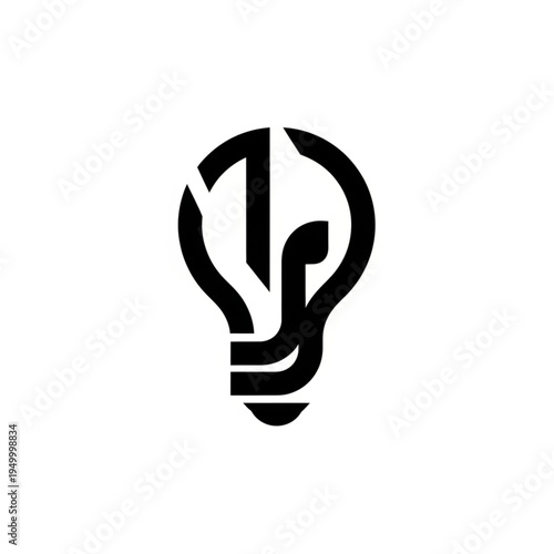 Abstract light bulb symbol representing innovation and ideas.