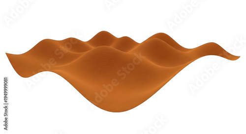 An abstract representation of rolling brown sand dunes with a soft textured topographical surface