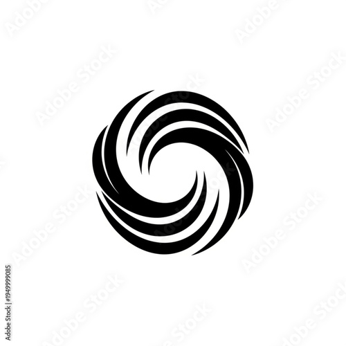 Abstract Swirl Logo Design Element.