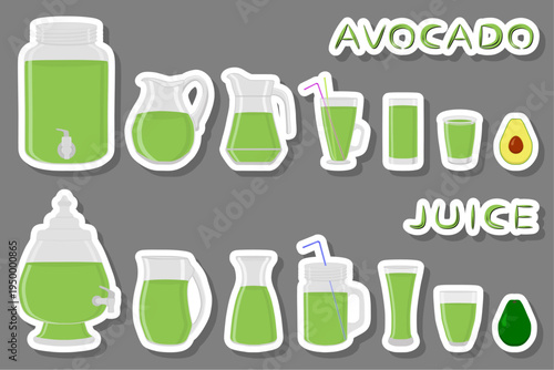 big kit different types glassware, avocado jugs various size