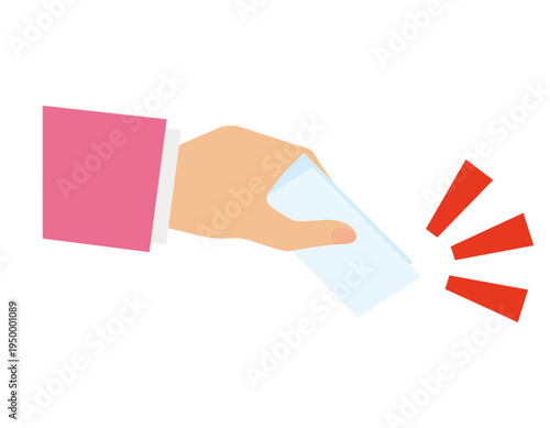 投票箱に投票するイラスト　選挙アイコン