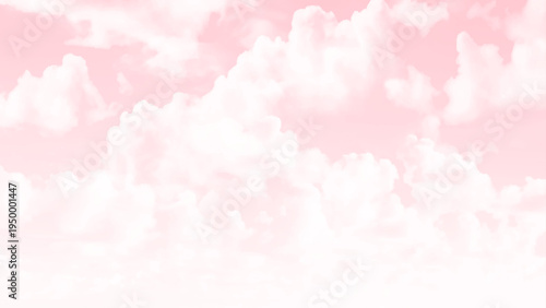 Cloudy pink and white sky scenery. beautiful image