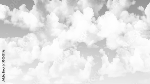 Cloudy black and white sky scenery. Stormy weather sky, Vector illustration.