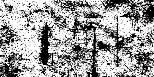 Abstract an expressive artwork a compelling visual, composed of bold black paint strokes and splatters that dance across the textured canvas, evoking raw emotion and unrestrained creativity.