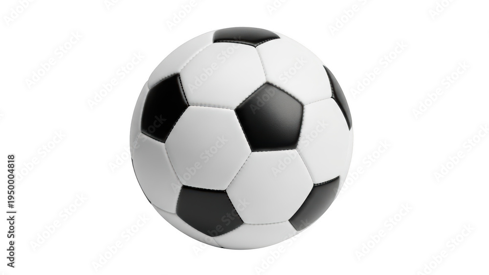 Fototapeta premium Classic soccer ball isolated on transparent background