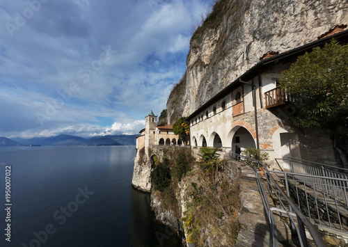 the St. Caterina  hermitage in Leggiuno, Italy