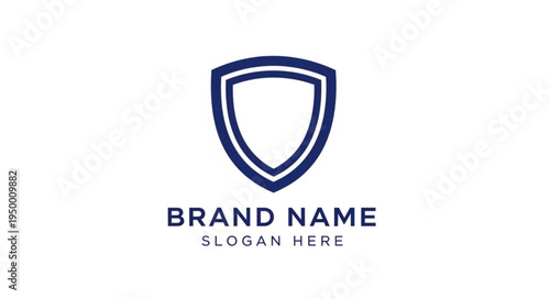 Blue Shield Logo Brand Name Slogan Here.