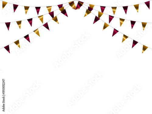 ガーランド三角ひも、曲線、金11ワインF1