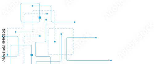 Abstract futuristic technology background with crossed lines and dots