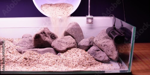 Aquascaping shallow aquarium