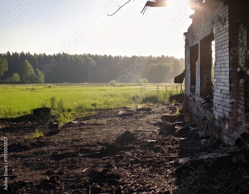 old ruined house in the forest