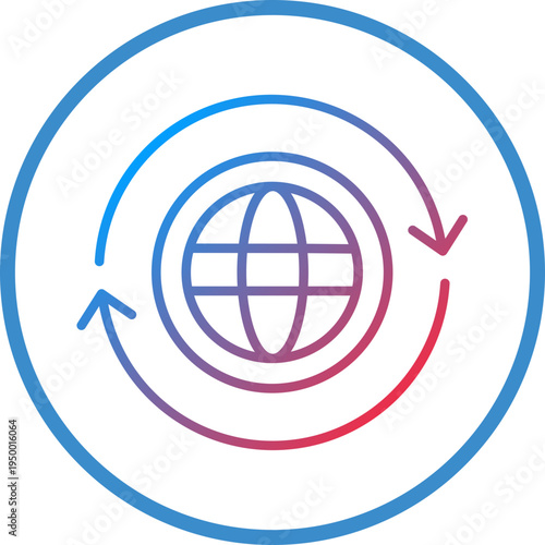 Worldwide Line Icon Style