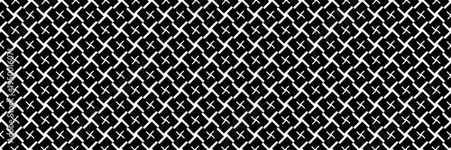 horizontal seamless white square and cross design for pattern and background.